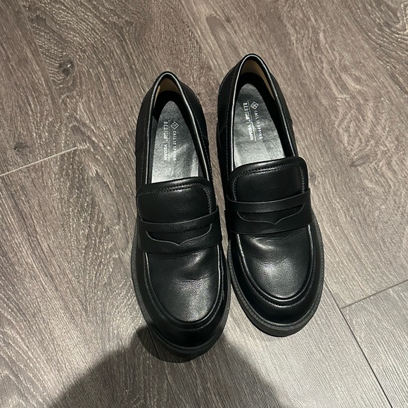 Call It Spring Black Faux Leather Chunky Platform Loafers - Picture 2 of 2